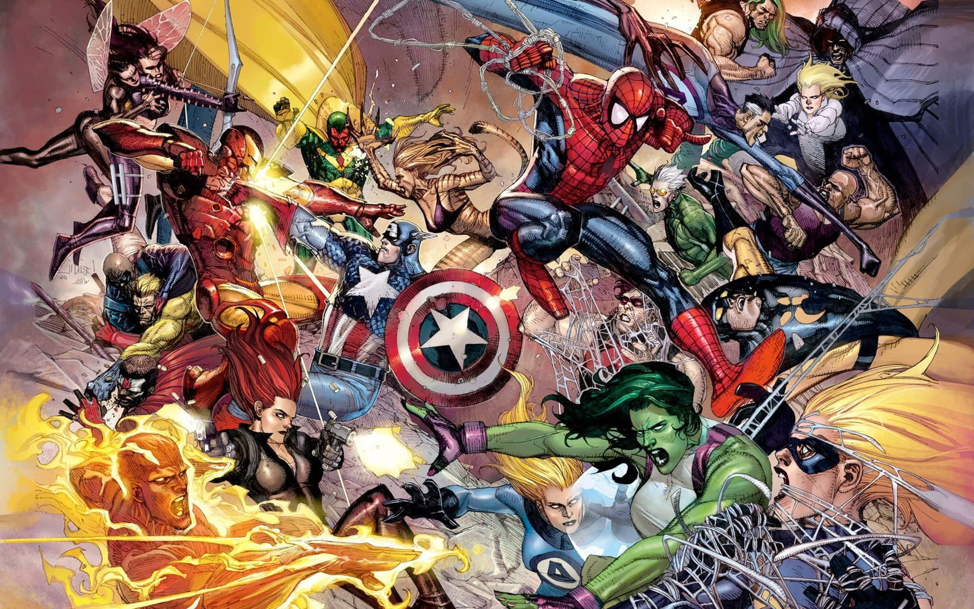 Portail Potere Dei Supereroi Nella Tua Giornata Con Marvel Ipad. Sfondo