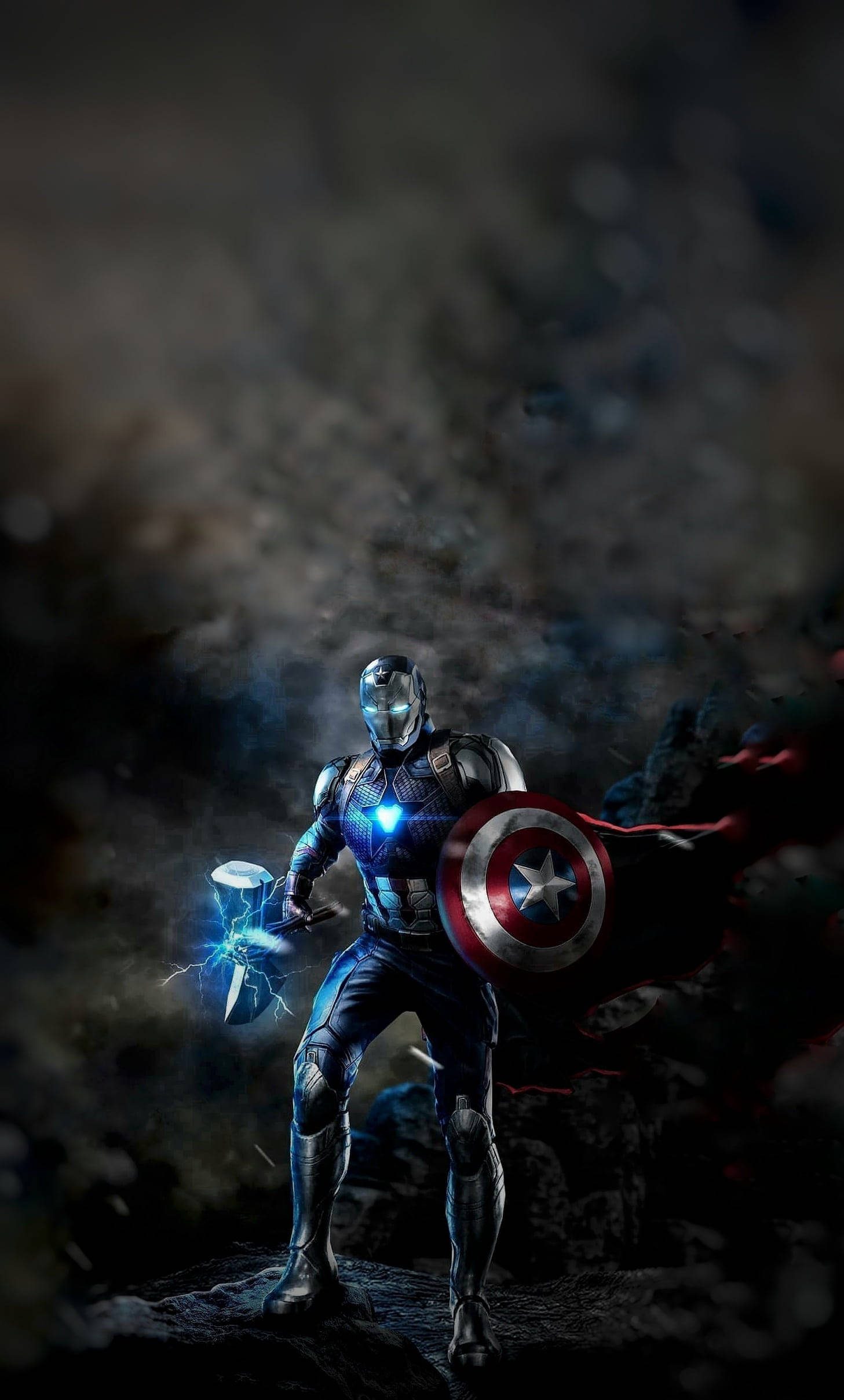Marvel Iphone Iron Man Captain America And Thor Background