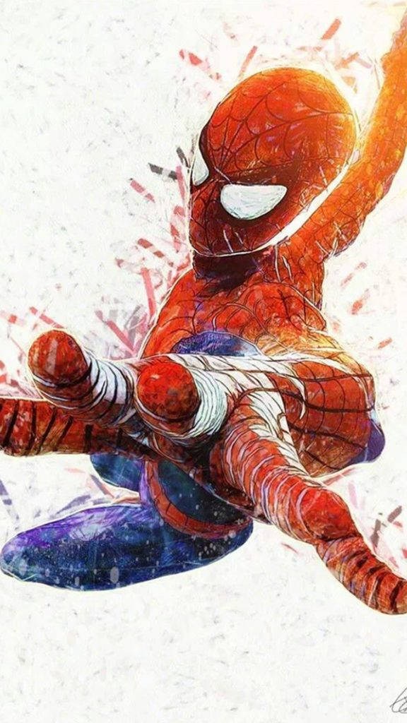 Marvel Iphone Spider Man Digital Painting Background