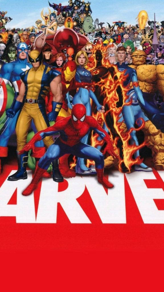 Títulode Marvel Para Iphone: Superhéroes Arte Digital Fondo de pantalla