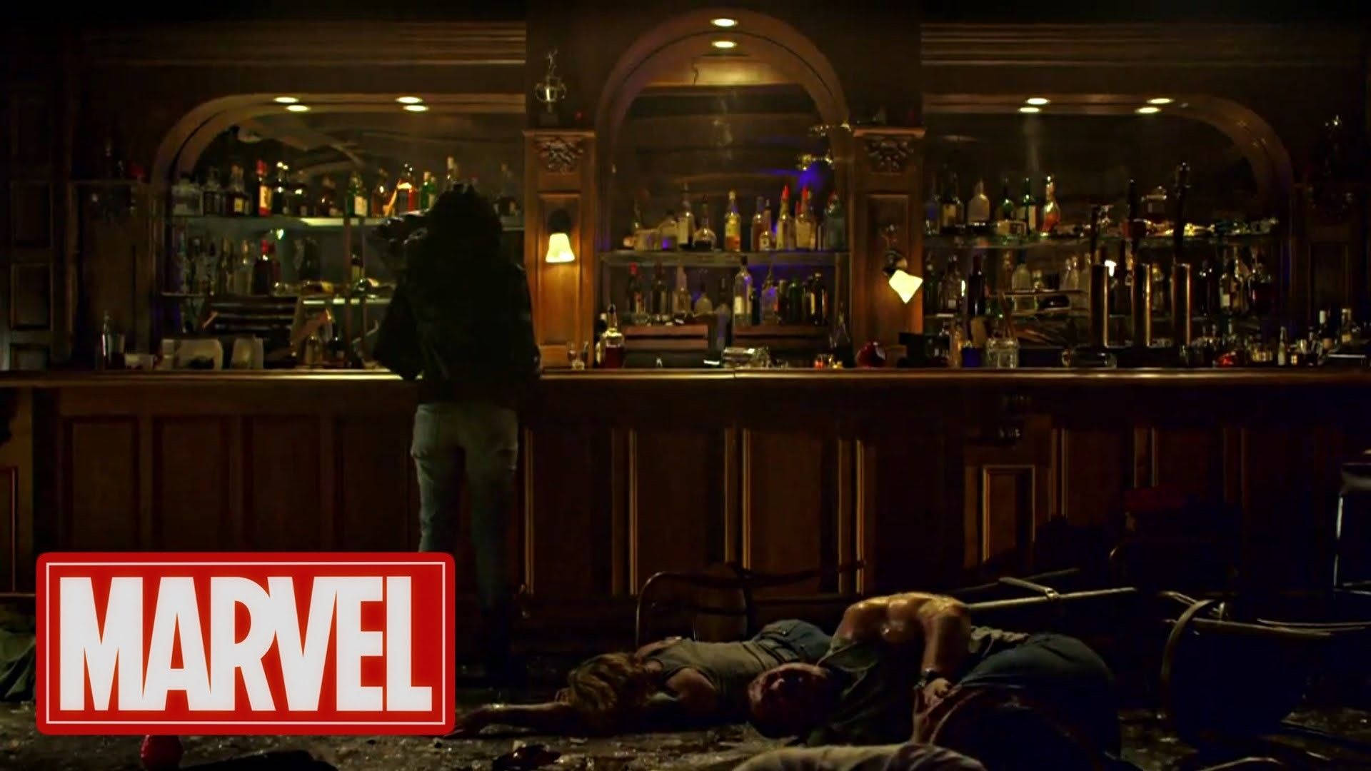Escenade Pelea En El Bar De Marvel Jessica Jones. Fondo de pantalla