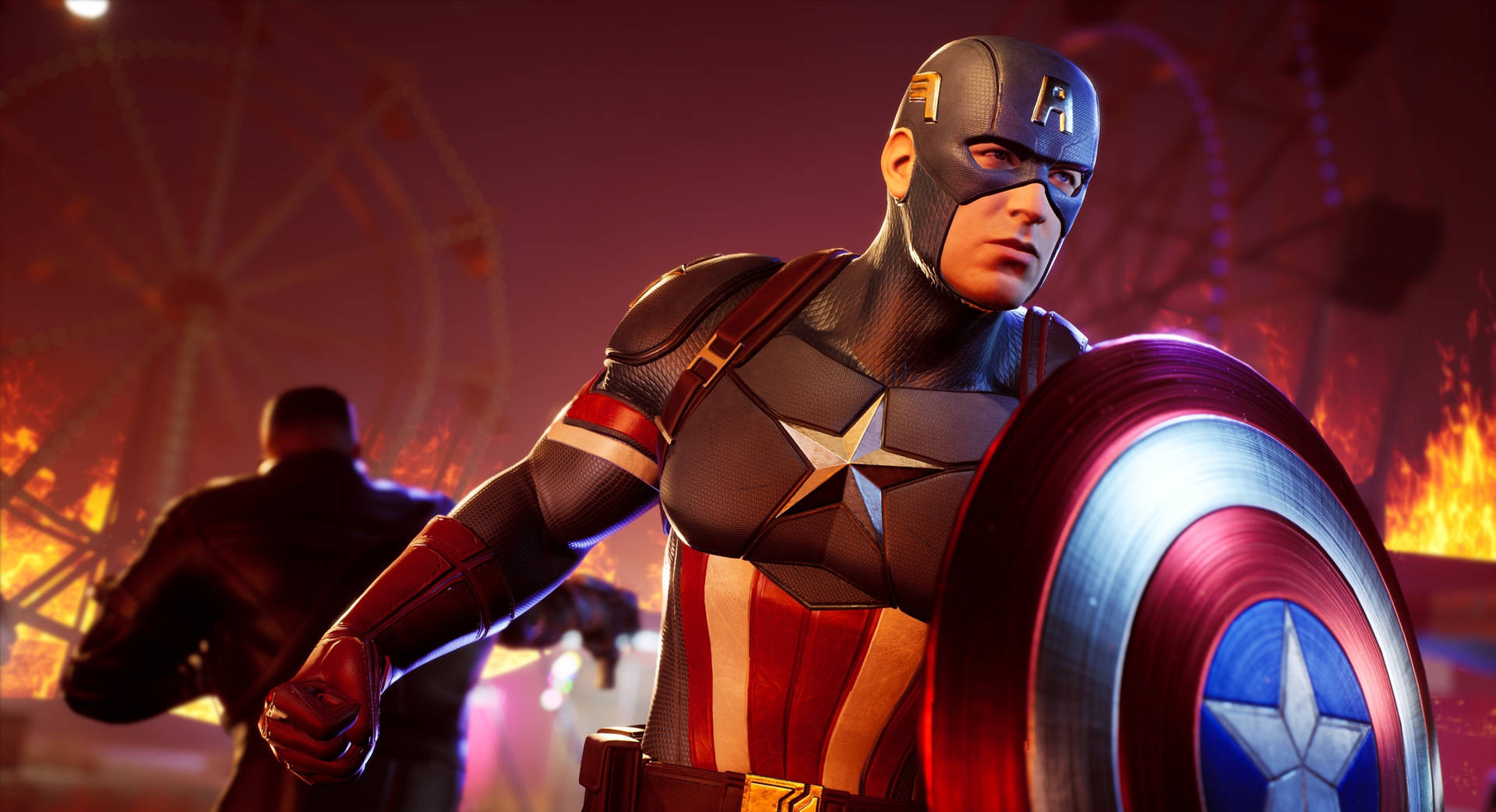 Marvel Laptop Captain America Rendered Background