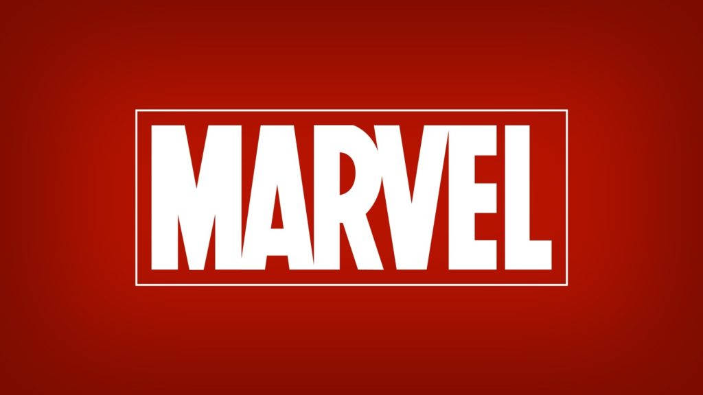 Marvel Logo In Red Background Wallpaper