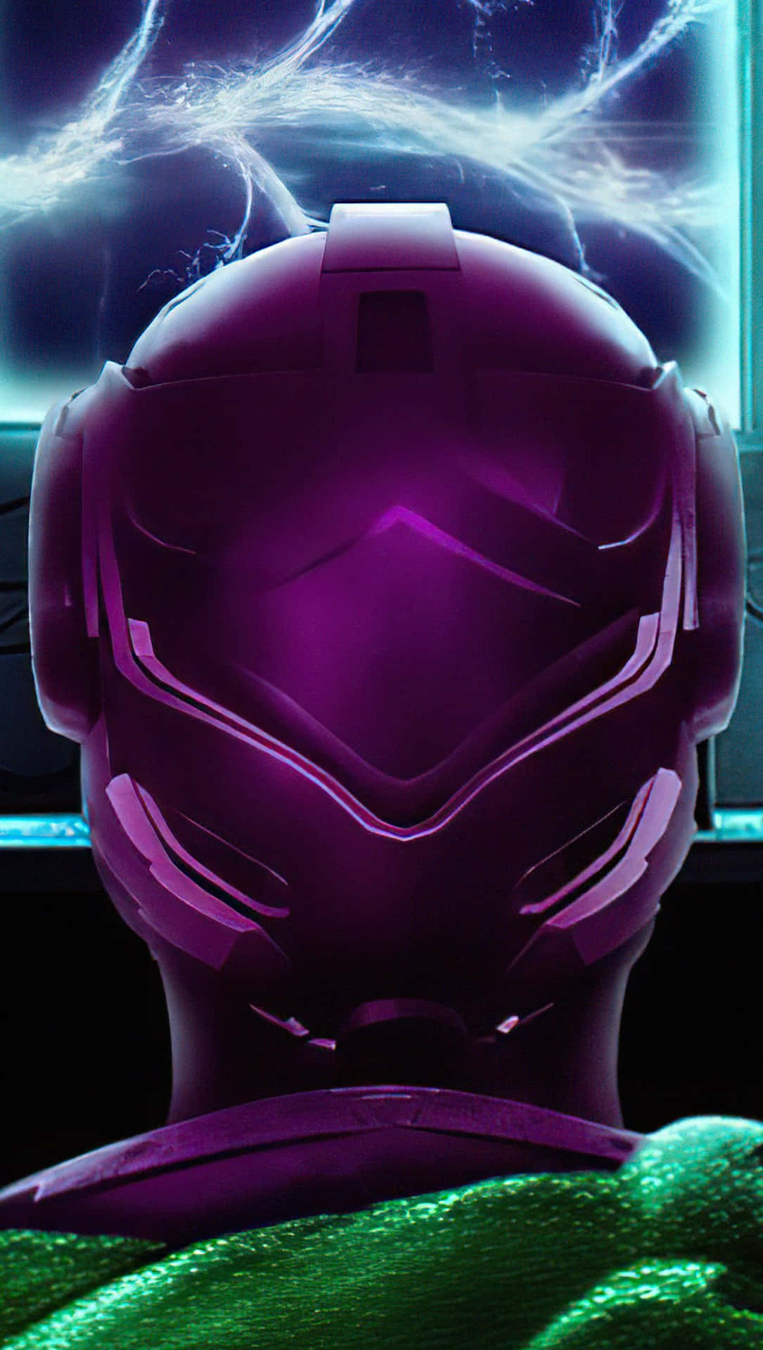 A Purple Helmet With Lightning Wallpaper