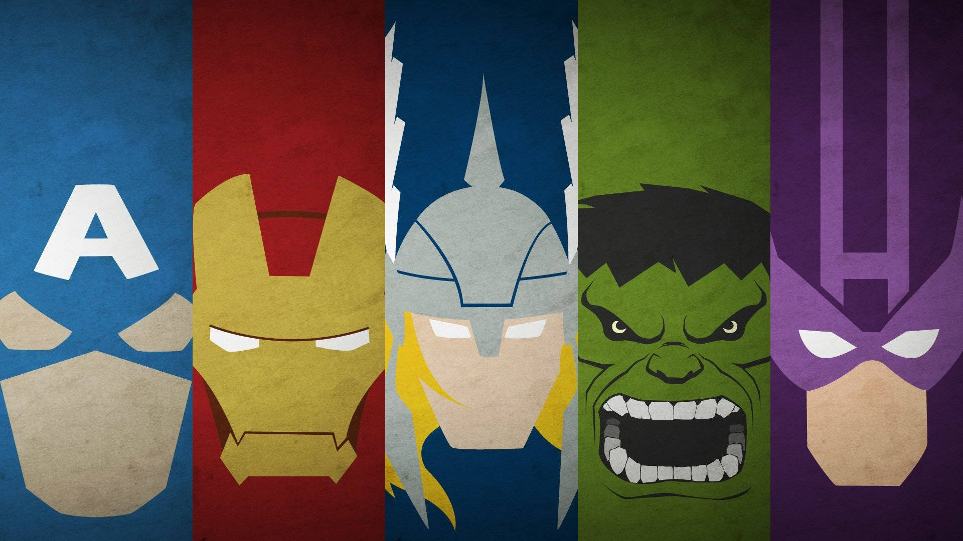En minimalistisk tilgang til Marvels berømte karakterer og logo. Wallpaper