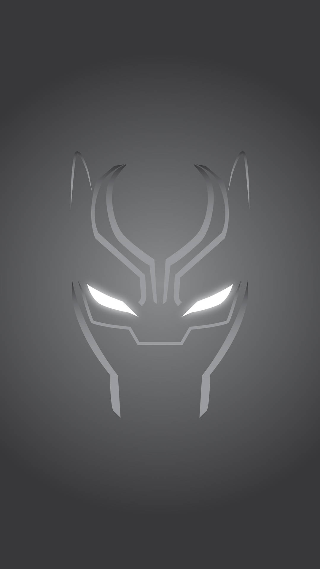 Marvel Minimalist Black Panther Mask Wallpaper
