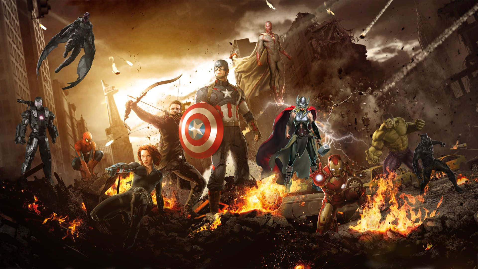 The Excitement and Action of Marvel Movies Wallpaper