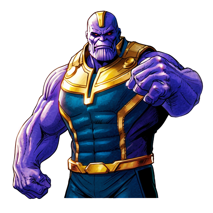 Download Marvel's Thanos Illustration Png Cfw56 | Wallpapers.com