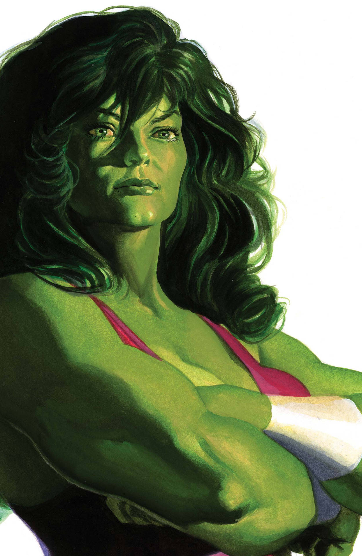 Se den flotte Marvel She Hulk halvt skud tapet på skrivebordet. Wallpaper