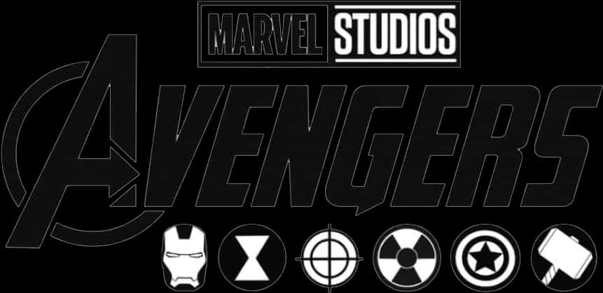 Marvel Studios Avengers Logoand Icons PNG