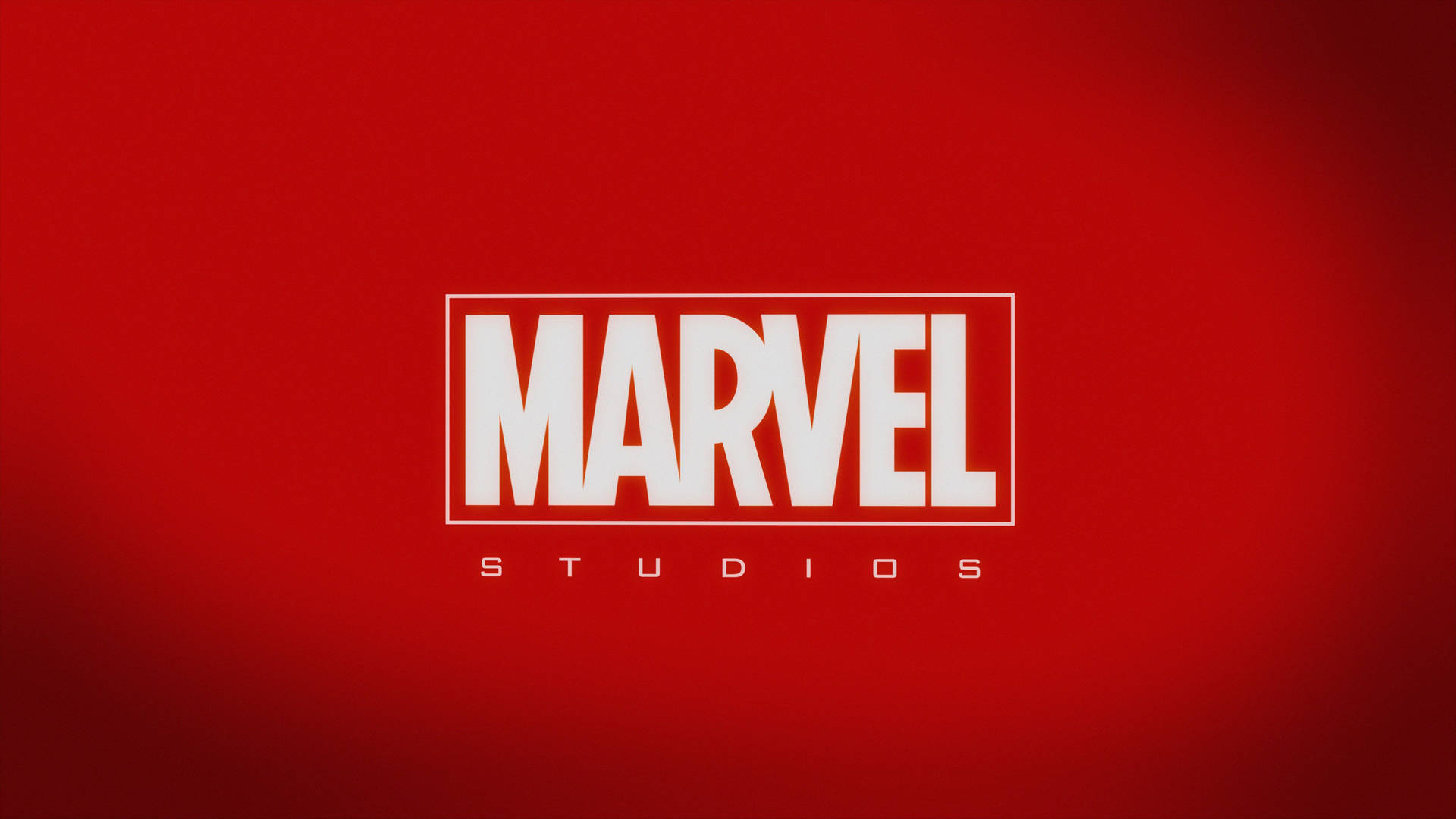 Marvel Studios font title and color in pure red background.