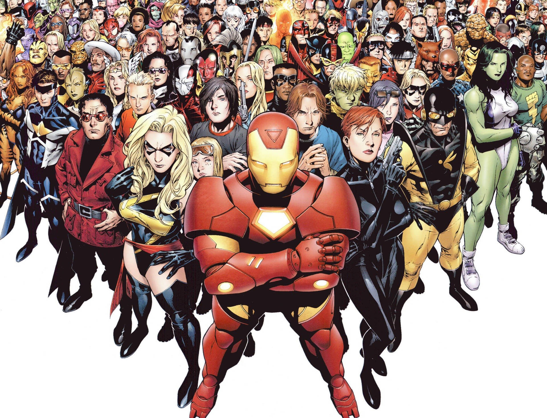 Marvel Superhelte og Justice League Tapet Wallpaper