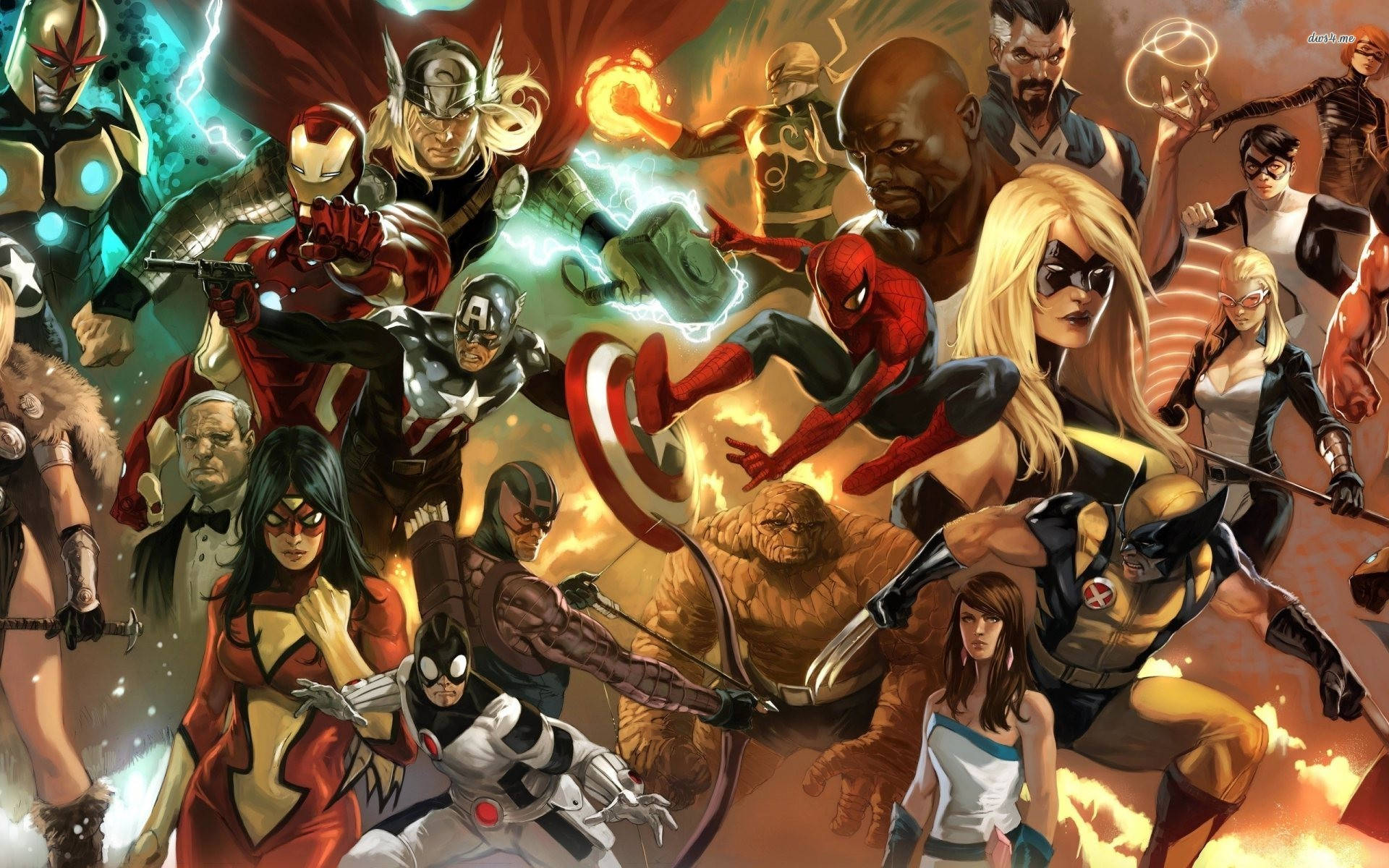Marvel Superheroes Tegneserier Wallpaper
