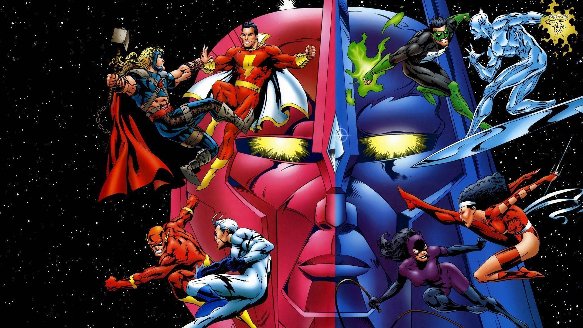 Heróisda Marvel X-men Lutando Papel de Parede