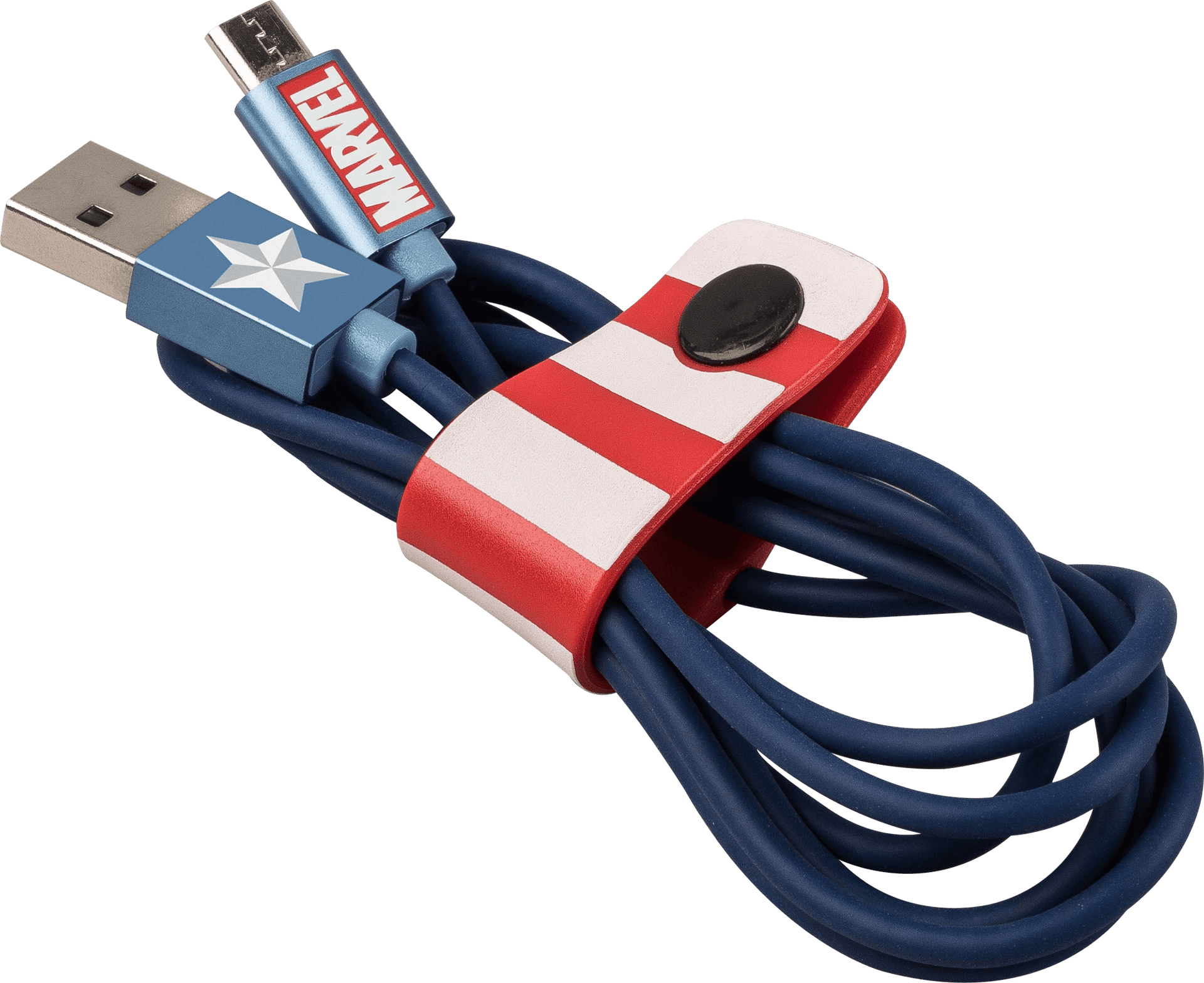 Marvel Themed U S B Charging Cable PNG