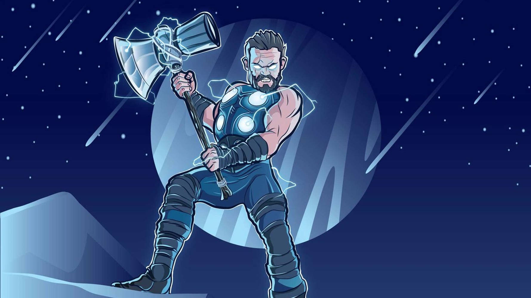 Marvel Thor Stormbreaker Vector Art Background