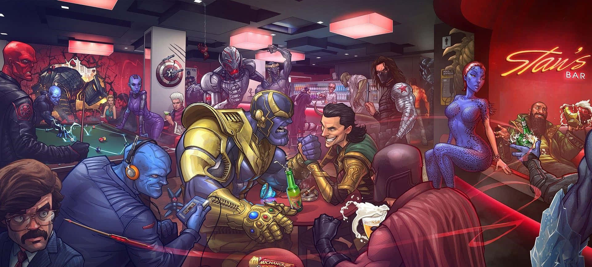 Den uendelige muligheder i Marvel Universet Wallpaper