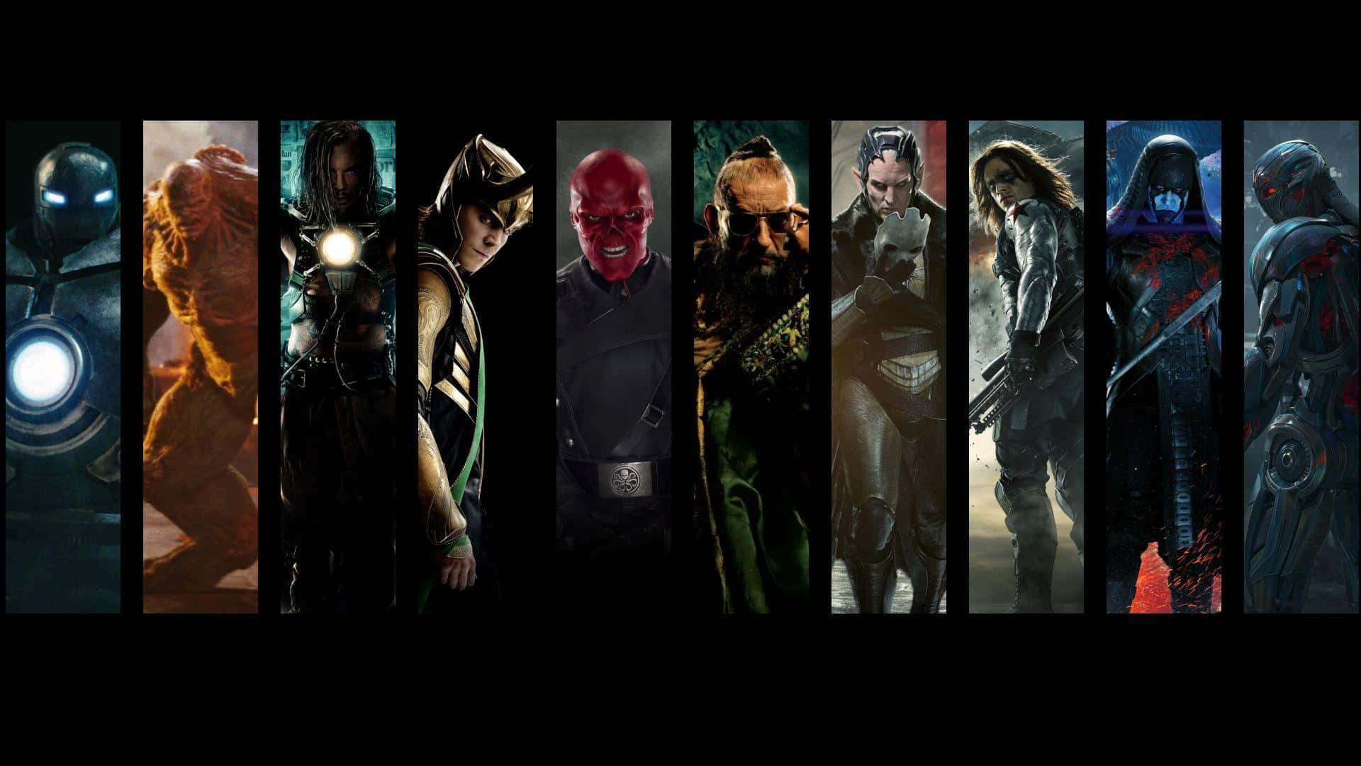 Mange ansigter fra Marvel Universet Wallpaper