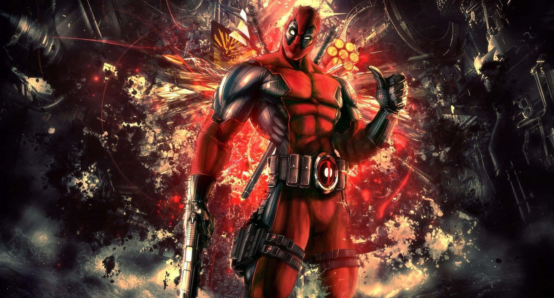 Marveluniversums Deadpool-fanart. Wallpaper
