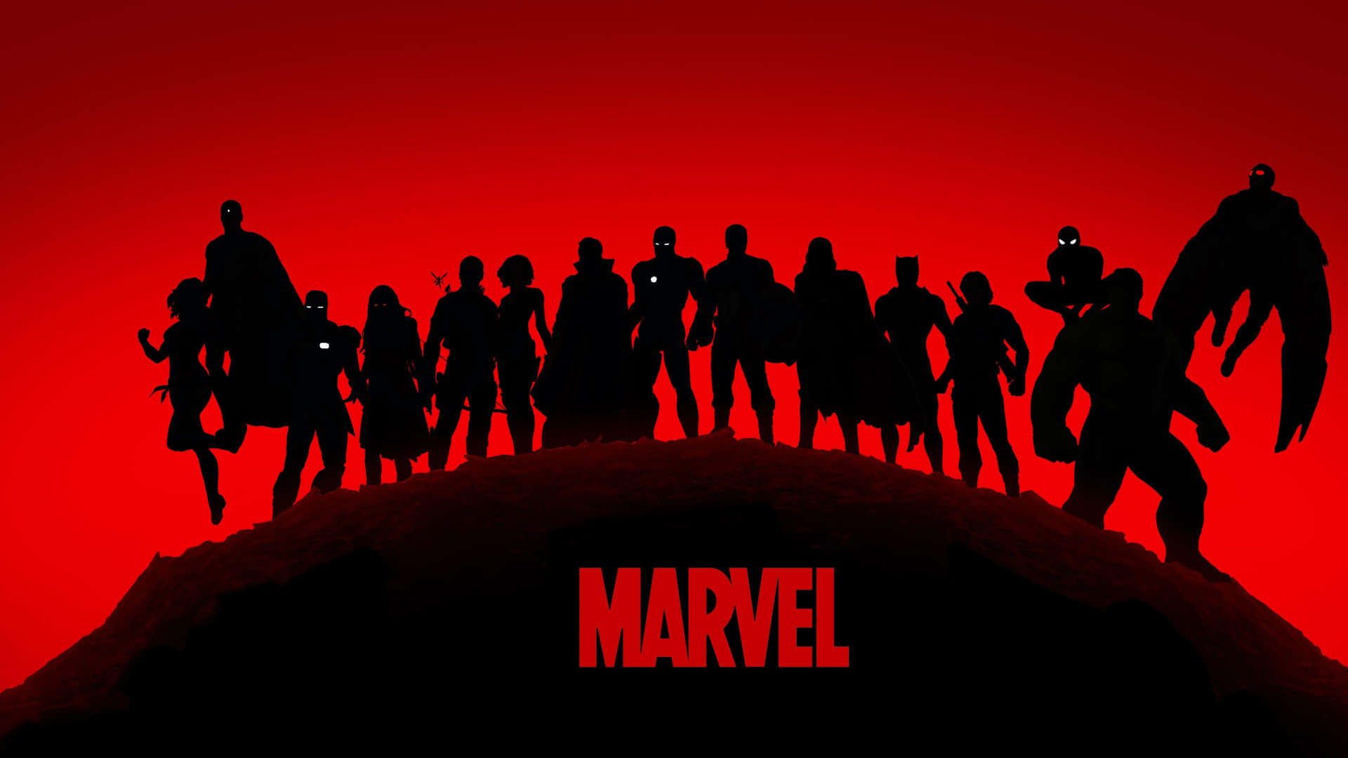 Helte fra Marvel Universet samler kræfter til at oplyse dit skærm! Wallpaper
