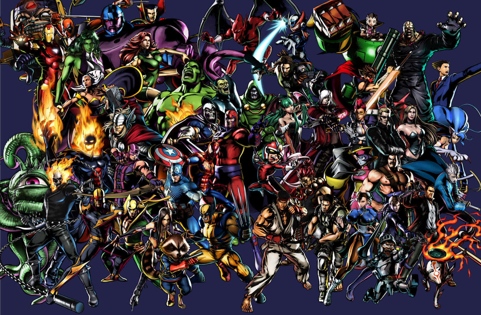 Marvel Vs Capcom Epic Battle Wallpaper