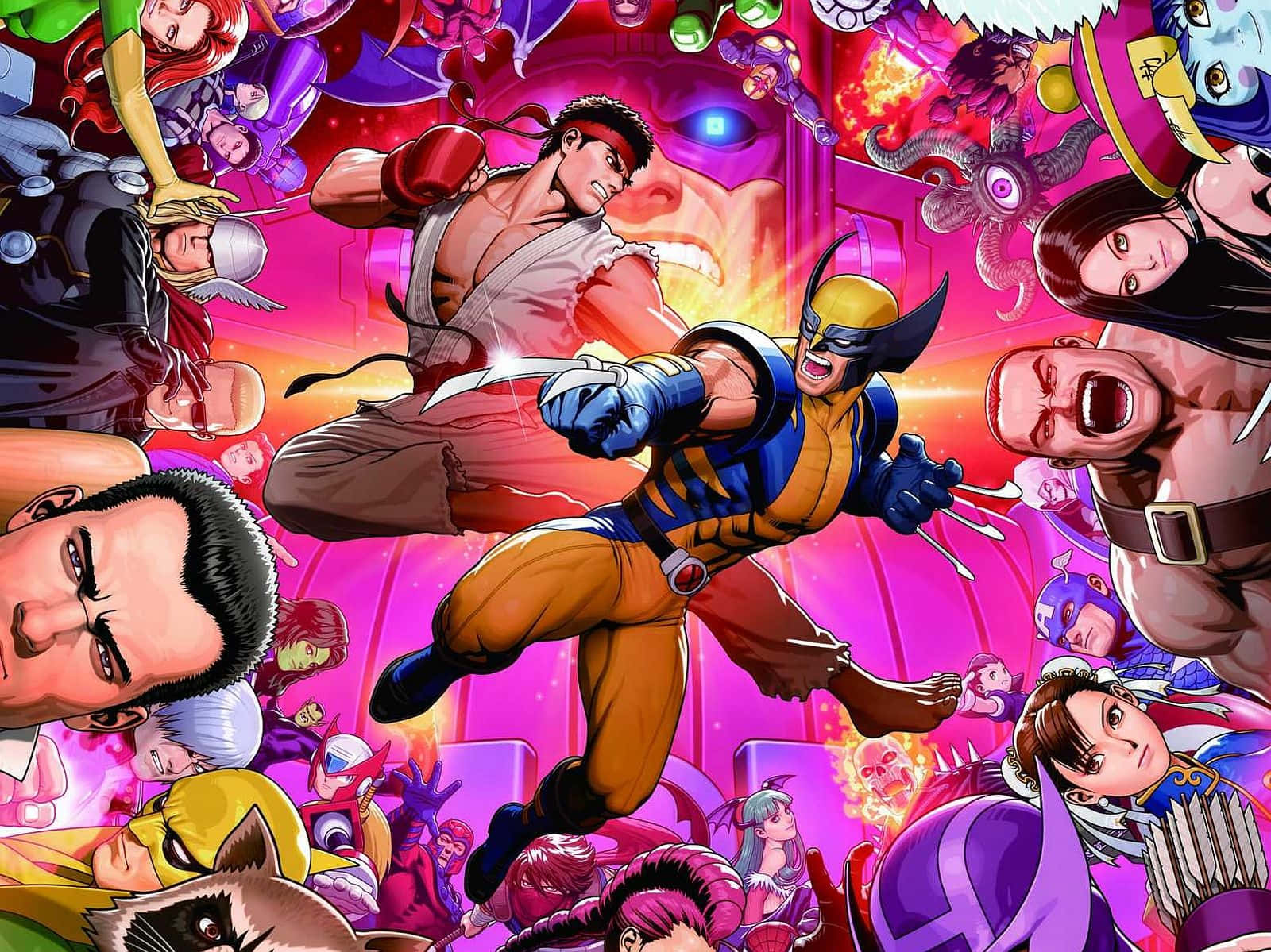 Epic Battle Unleashed - Marvel Vs. Capcom Wallpaper Wallpaper