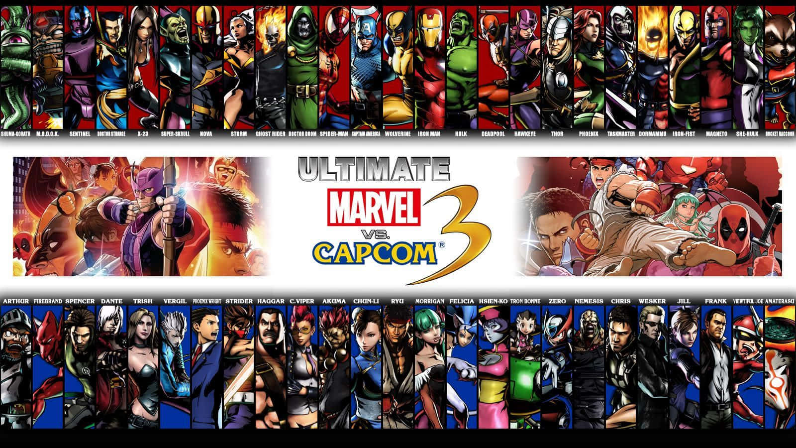 Epic Battle Scene - Marvel Vs Capcom Wallpaper