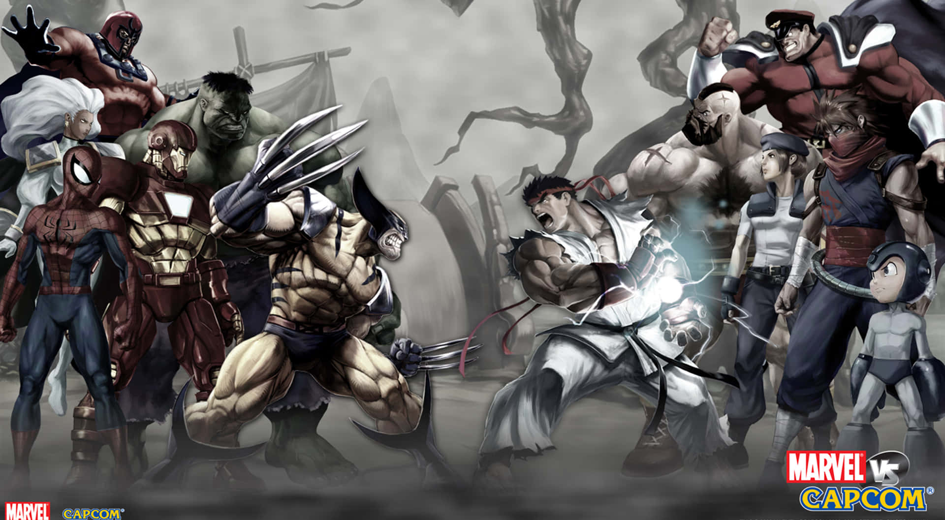 Epic Battle Unleashed - Marvel Vs Capcom Wallpaper