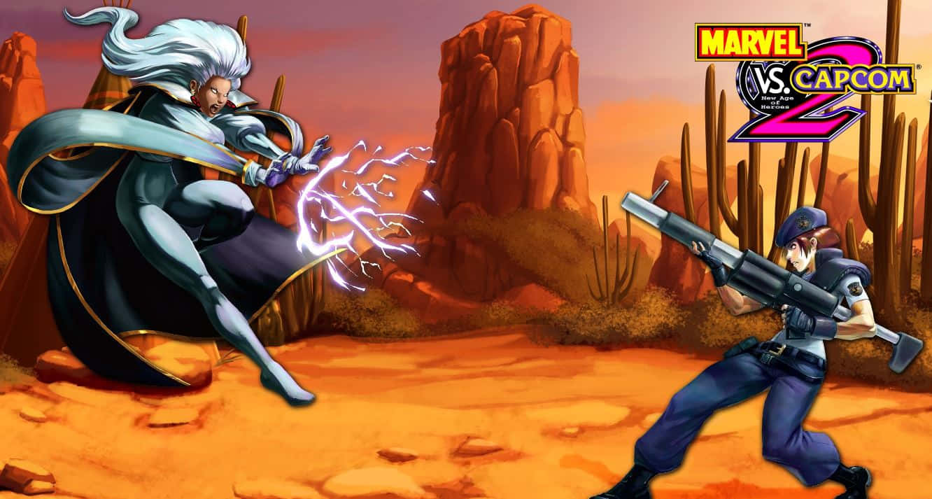 Marvel Vs Capcom Characters Epic Battle Wallpaper