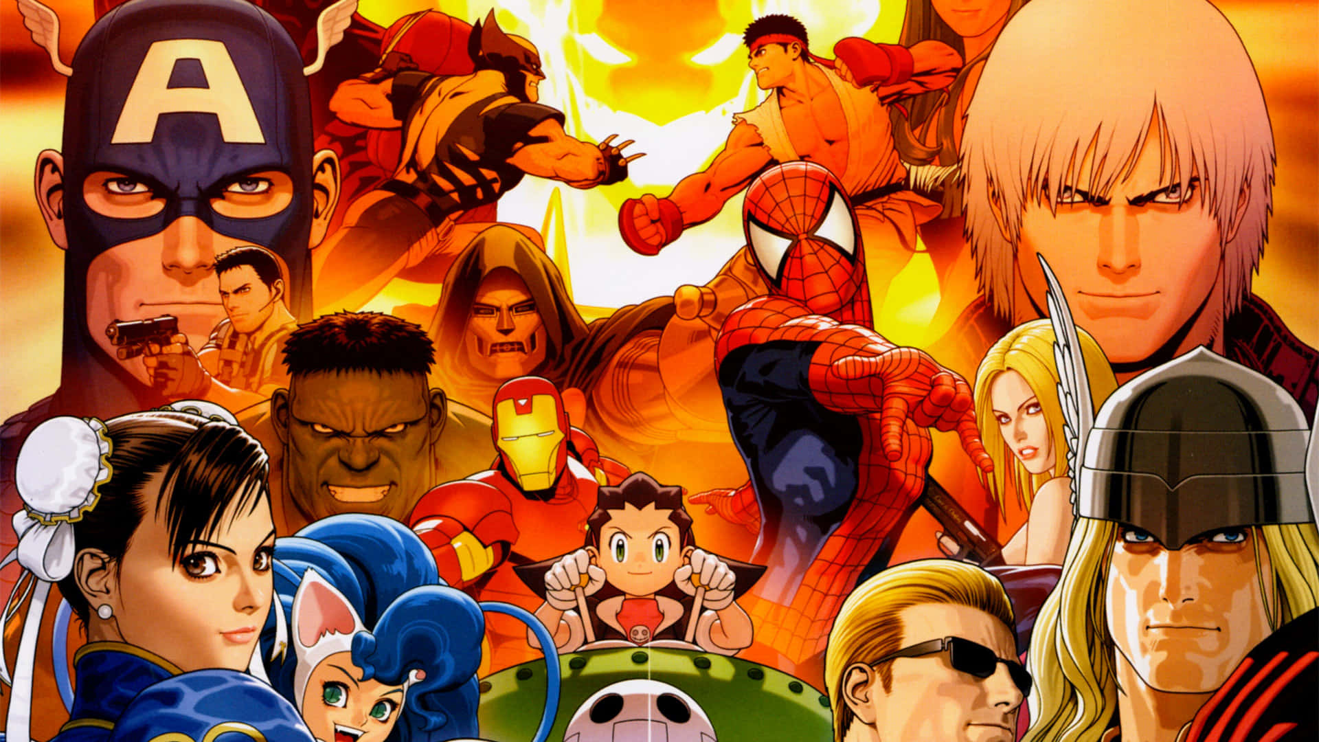 Marvel vs. Capcom Characters Showdown Wallpaper