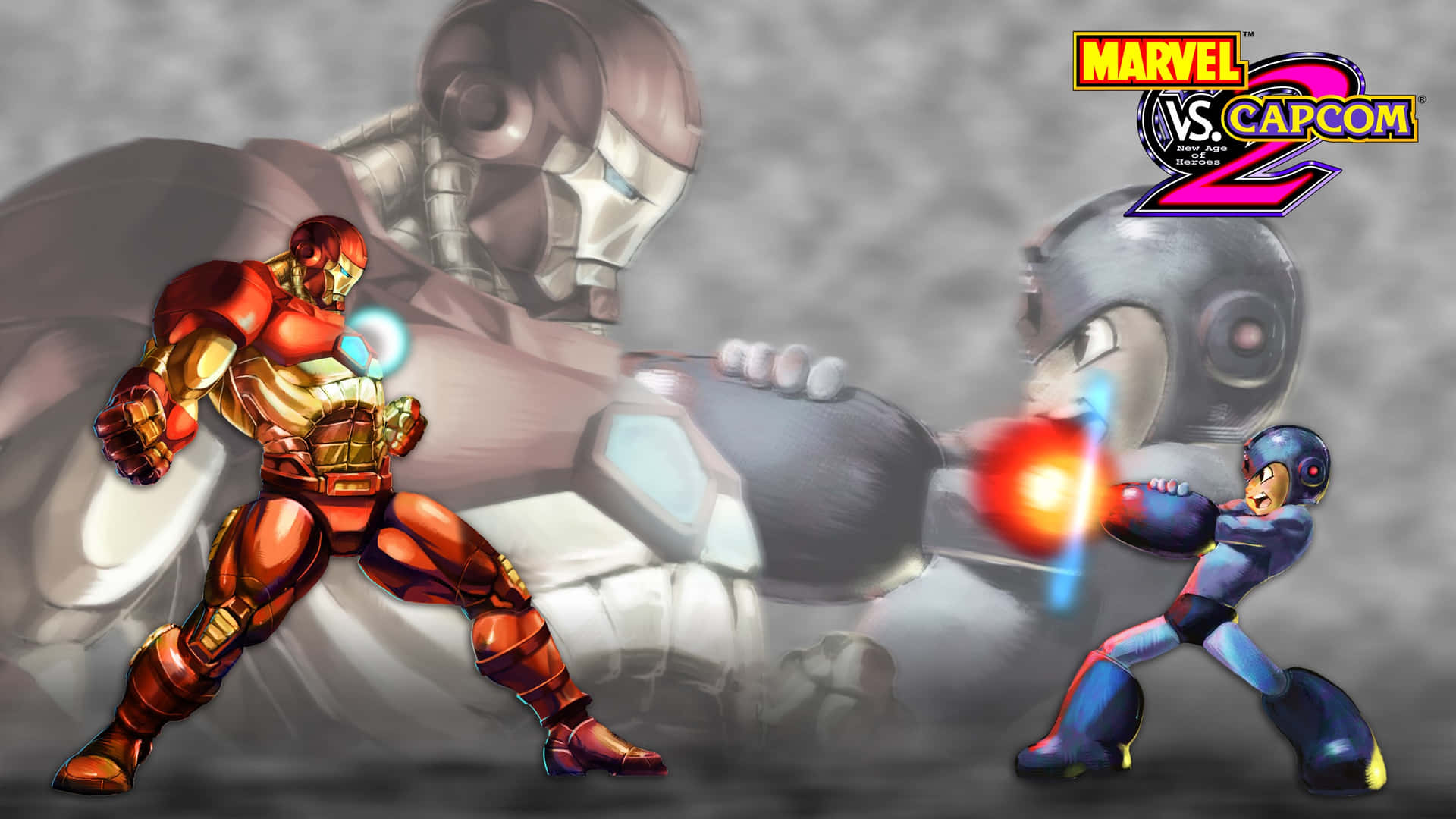 Marvel Vs Capcom Characters Epic Battle Scene Wallpaper