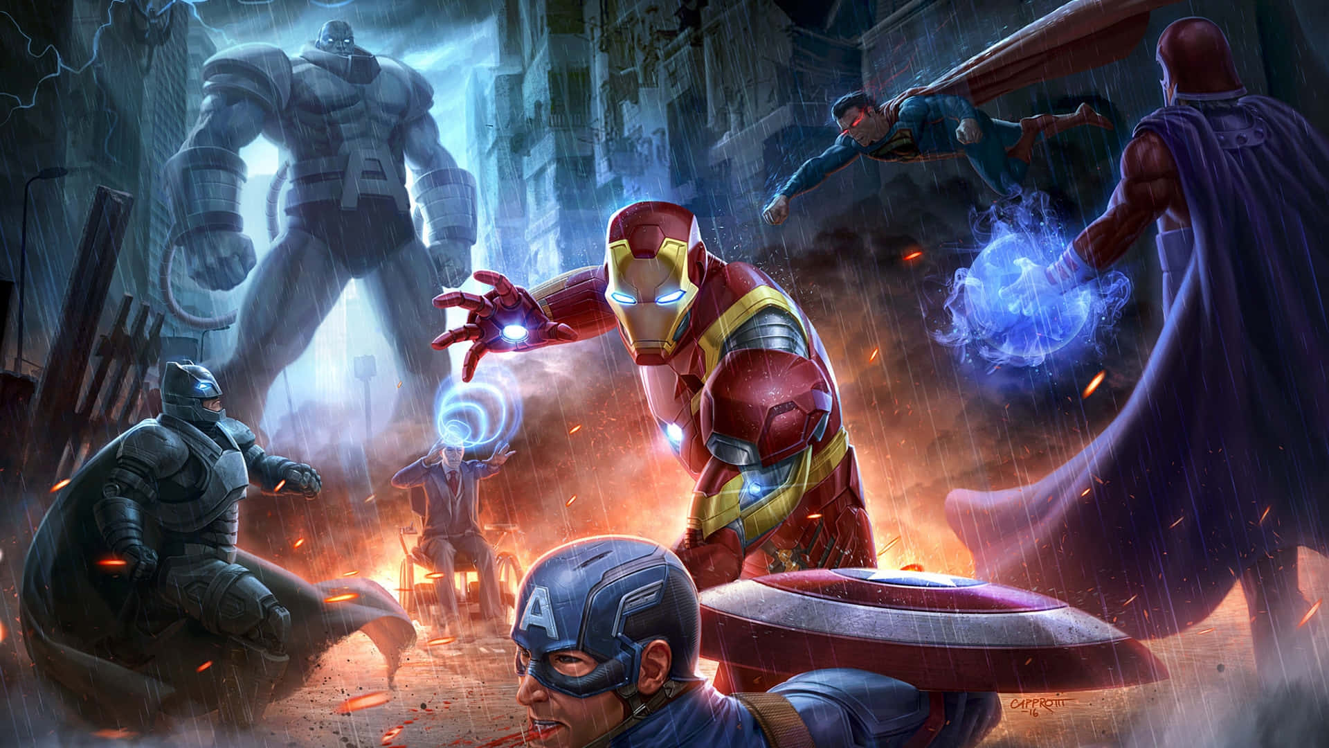 Marvel_vs_ D C_ Epic_ Battle_ Artwork Wallpaper