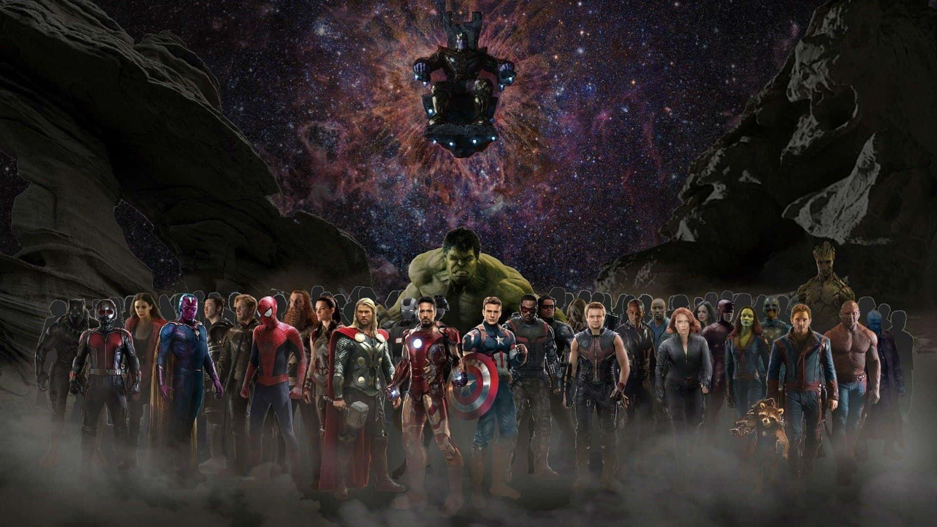 Maravíllatecon Thanos En Tu Laptop De Los Avengers. Fondo de pantalla