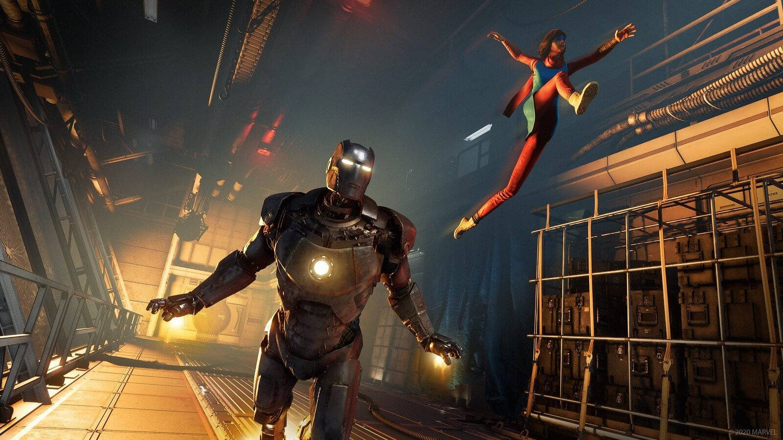 Marvel Xbox Iron Man Ms Marvel Running Wallpaper