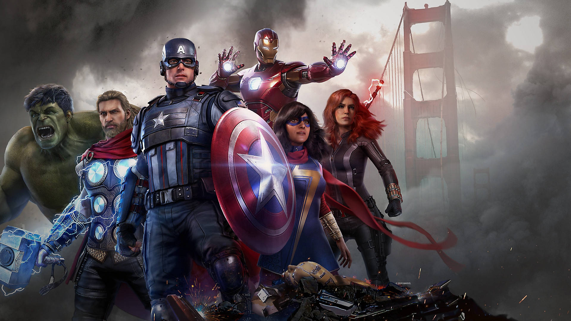 Marvel Xbox Avengers Golden Gate-broen. Wallpaper