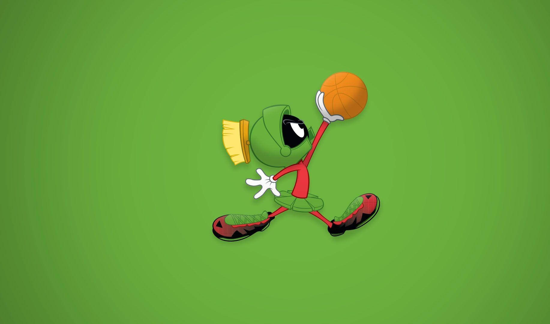 Marvin The Martian Playing Ball Wallpaper