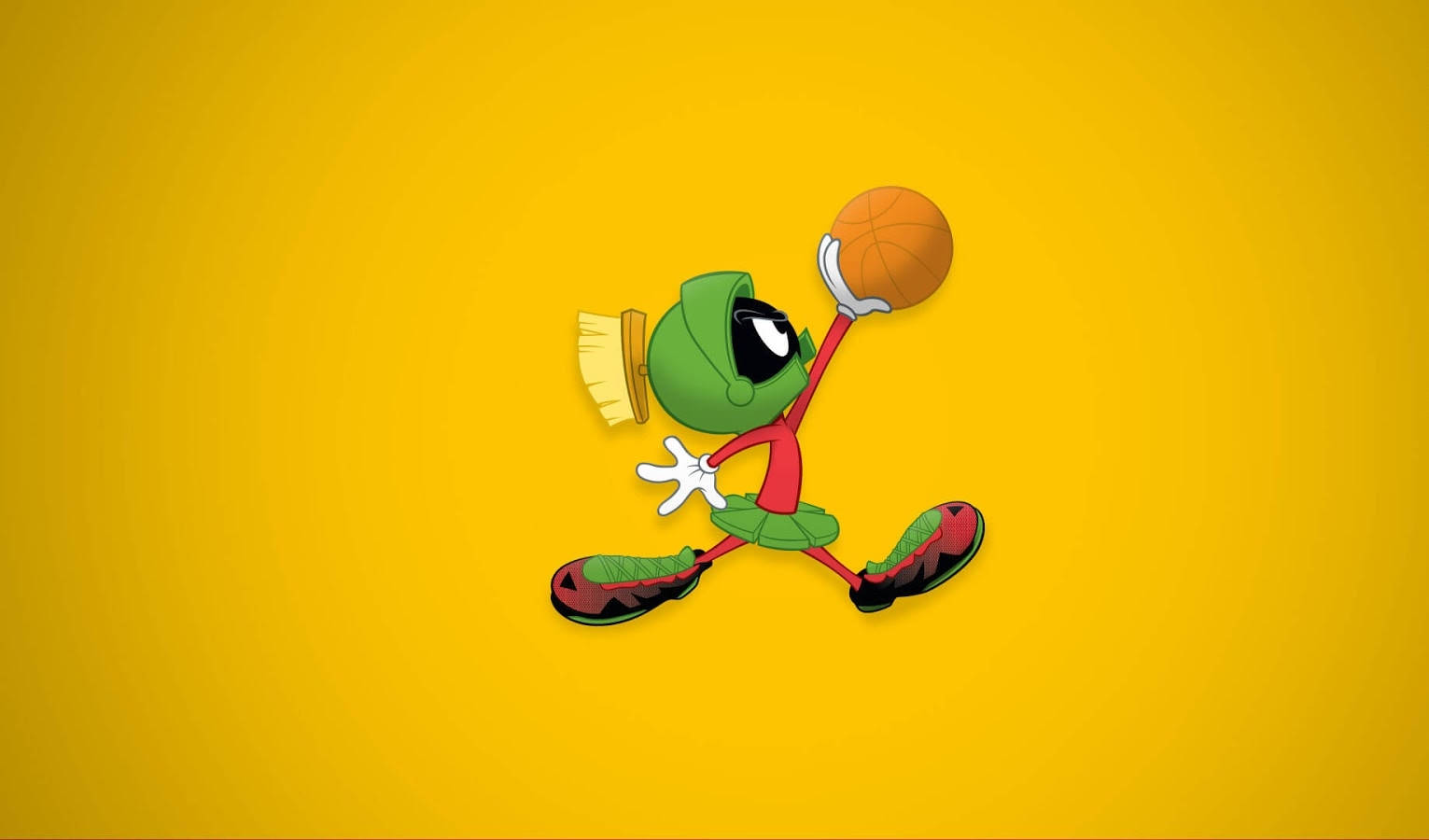 Marvin The Martian Yellow Wallpaper