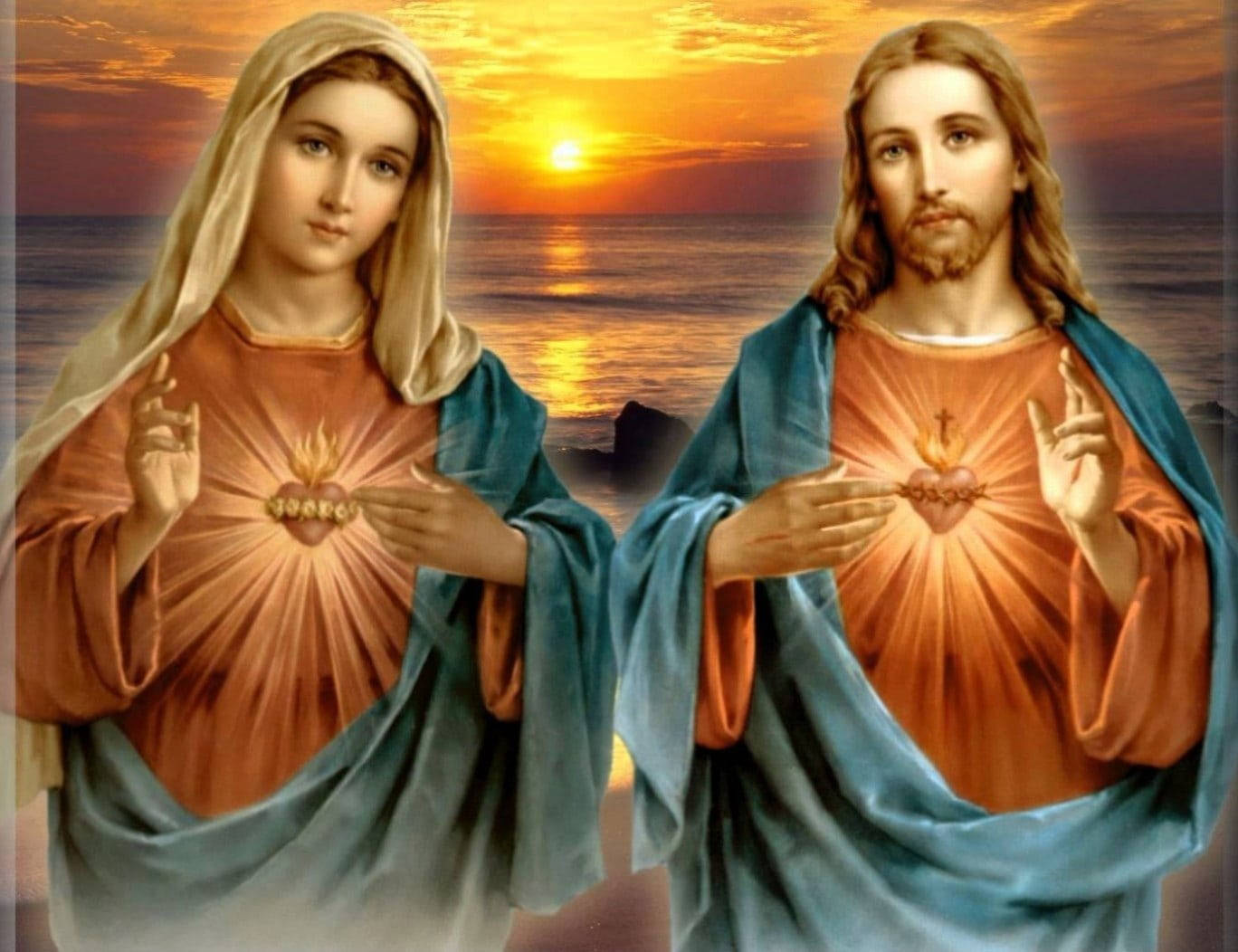 Mary And Jesus Desktop Wallpaper