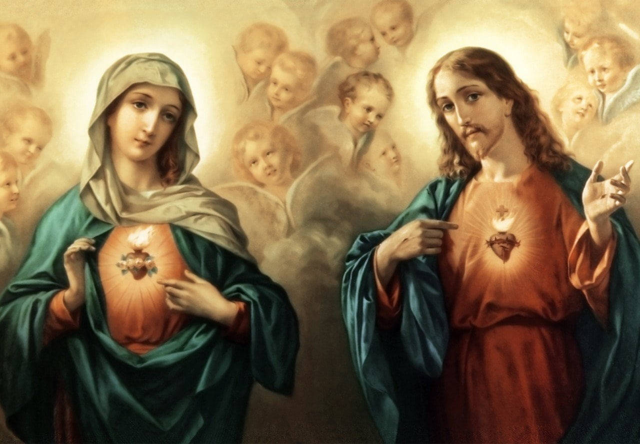 Mary And Jesus Hearts
