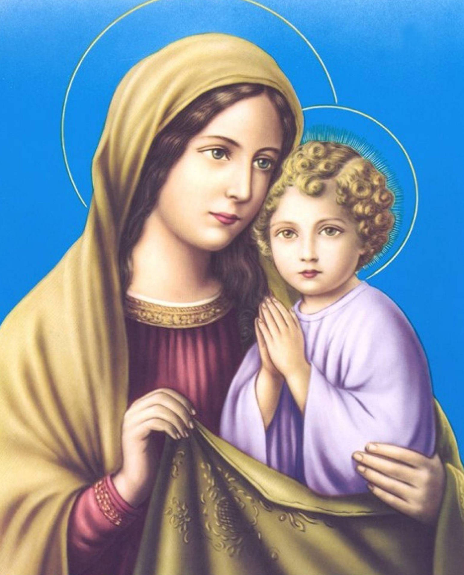 Mary And Jesus Holding