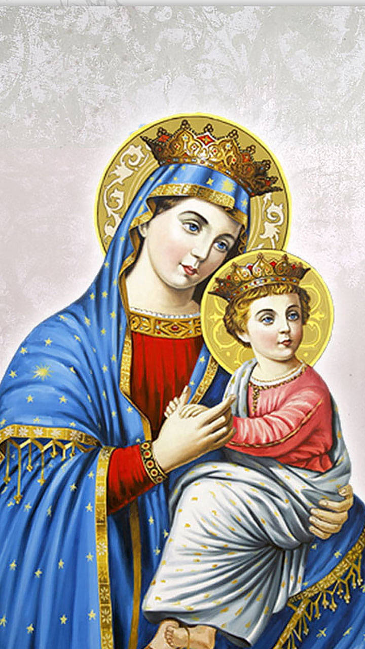 Mary And Jesus Illustration
