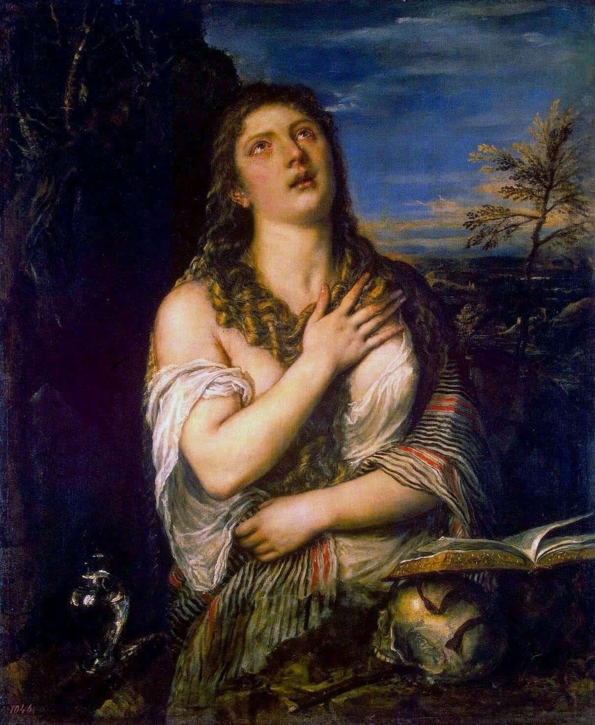 Mary Magdalene in Prayer Wallpaper