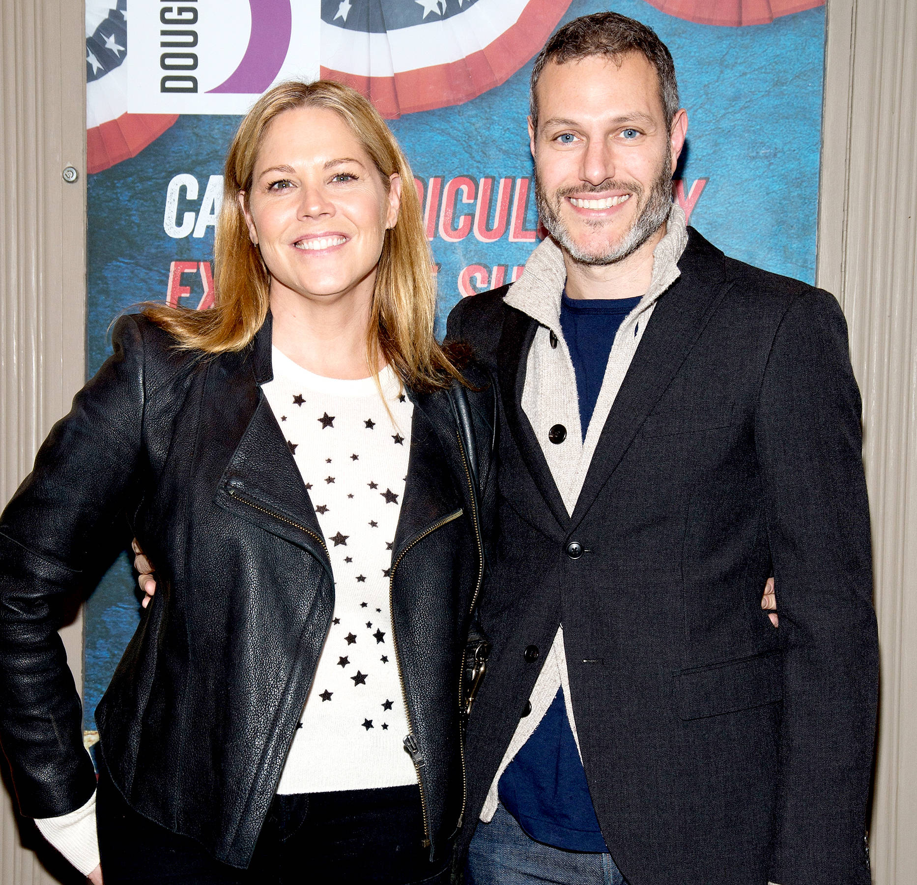 Mary Mccormack With Her Husband Wallpaper