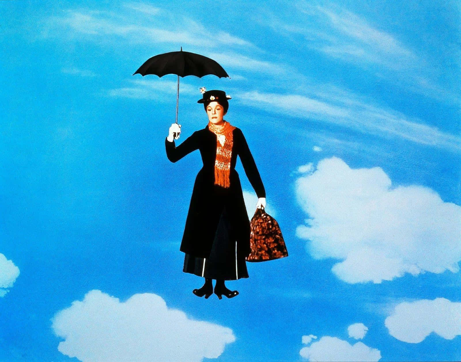 Mary Poppins and friends in the city Wallpaper