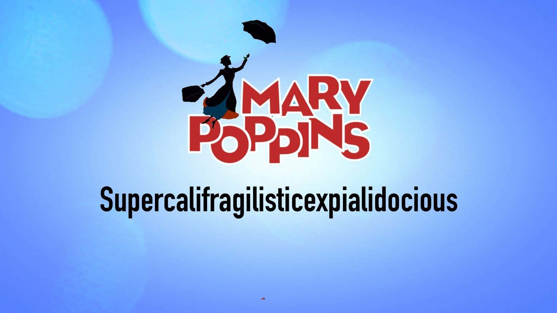 Mary Poppins Vliegt Over Londen Achtergrond