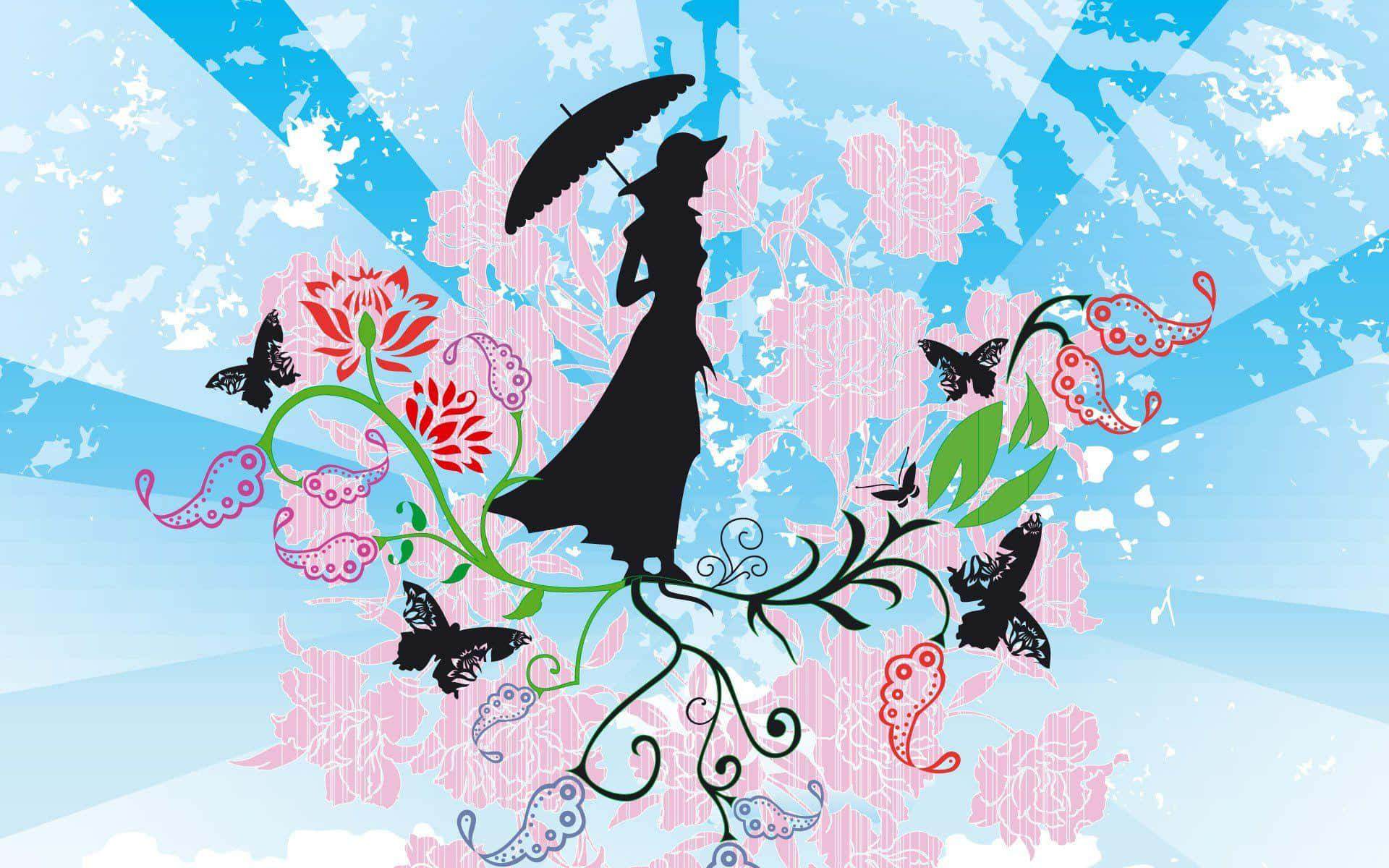 "Mary Poppins in a magical adventure" Wallpaper