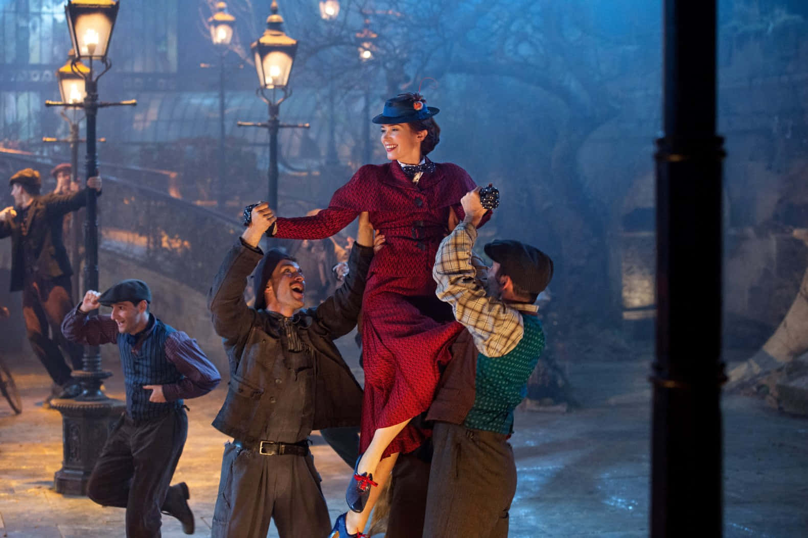 Mary Poppins Returns Joyful Dance Scene Wallpaper