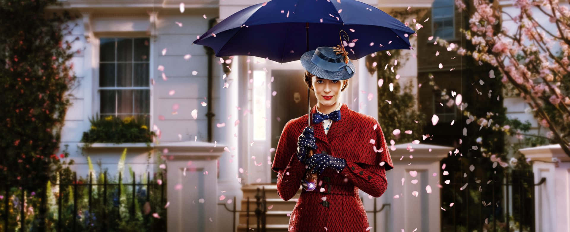 Mary Poppins Returnswith Umbrella Wallpaper