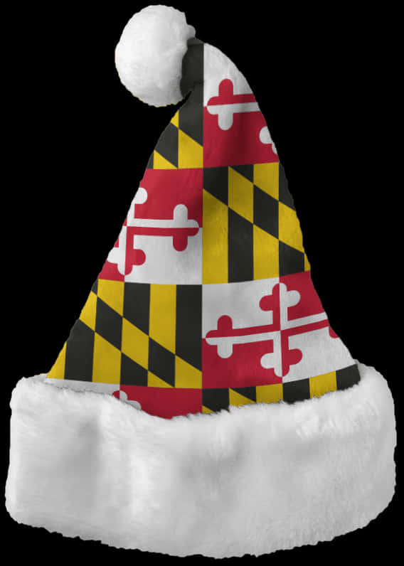 Maryland Flag Santa Hat PNG