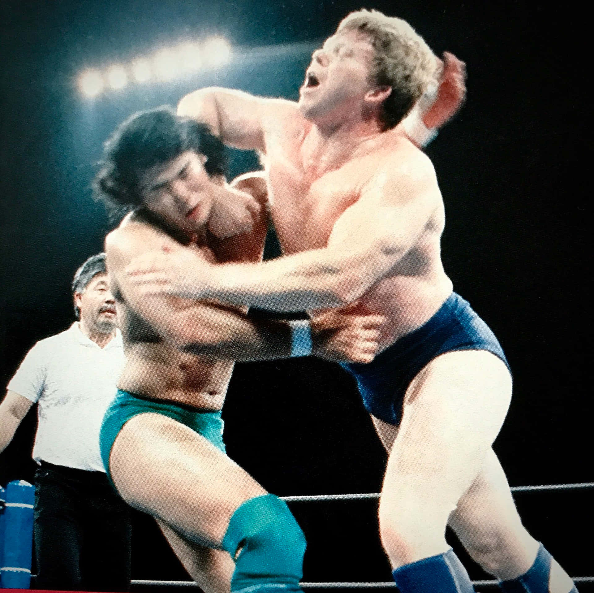 Masakatsu Funaki and Bob Backlund at the UWF 1989 event. Wallpaper